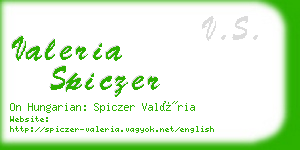 valeria spiczer business card